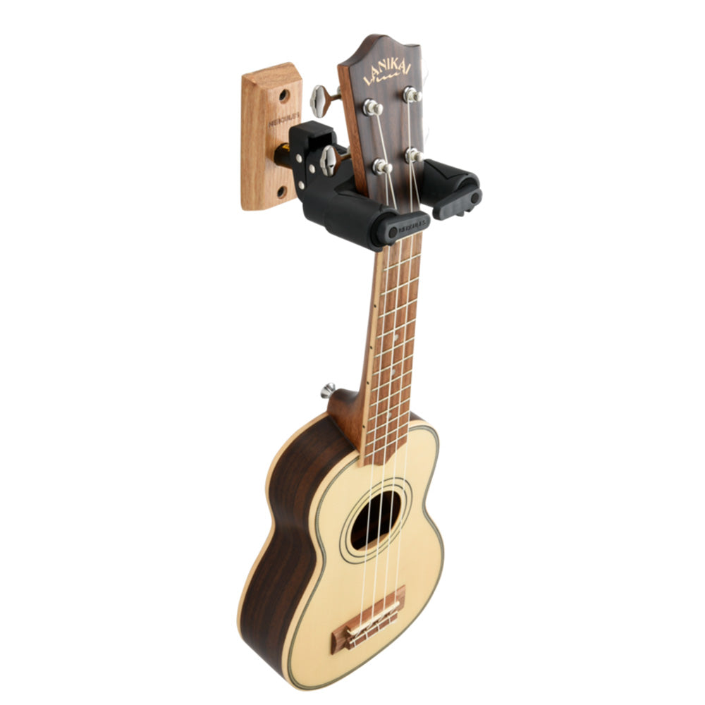Hercules GSP38WBPLUS Auto Grip Wall Mount Guitar Hanger W/ Wood Base, Short Arm-Guitar Accessories-Hercules-Hermes Music
